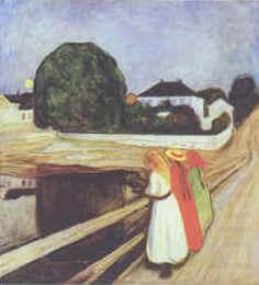 Edvard Munch The Girls on the Bridge china oil painting image